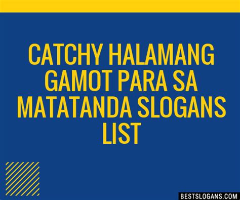 100+ Catchy Halamang Gamot Slogans 2024.